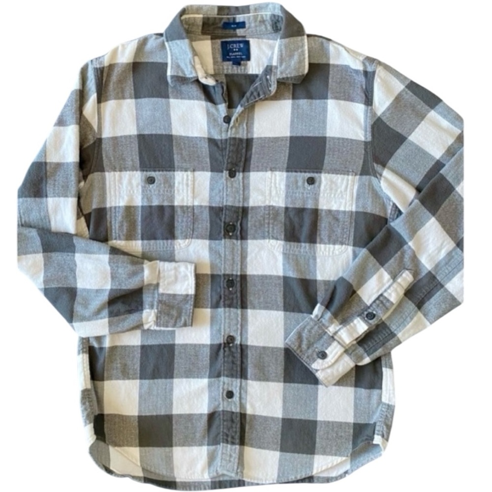 J. CREW Button Down Shirt Men’s Flannel Shirt Size Medium Slim Fit